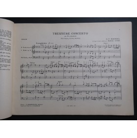 HAENDEL G. F. Seize Concertos 3e Volume Orgue 1942
