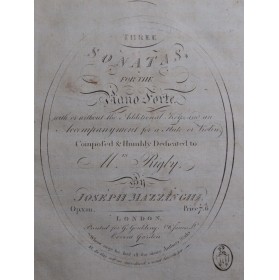 MAZZINGHI Joseph Three...