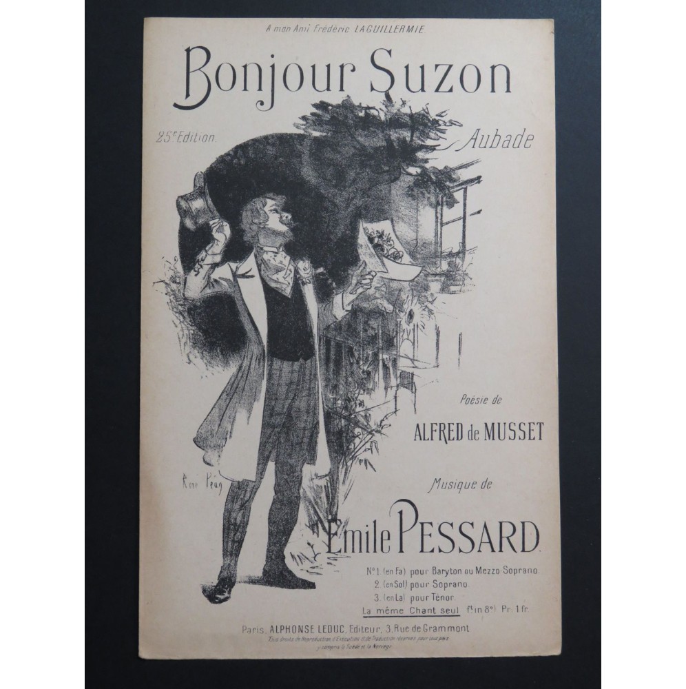 Bonjour Suzon Aubade Emile Pessard Chant ca1880