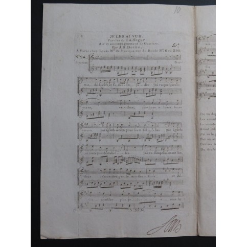 DOCHE J. D. Je les ai vus Chant Guitare ca1820