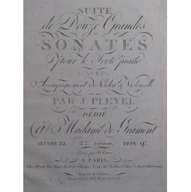 PLEYEL Ignace Trois Sonates...