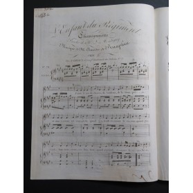 DE BEAUPLAN Amédée L'Enfant du Régiment Chant Piano ca1830