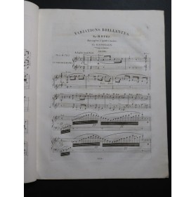 HERZ Henri Variations La Violette de Carafa op 48 Piano 4 mains ca1845