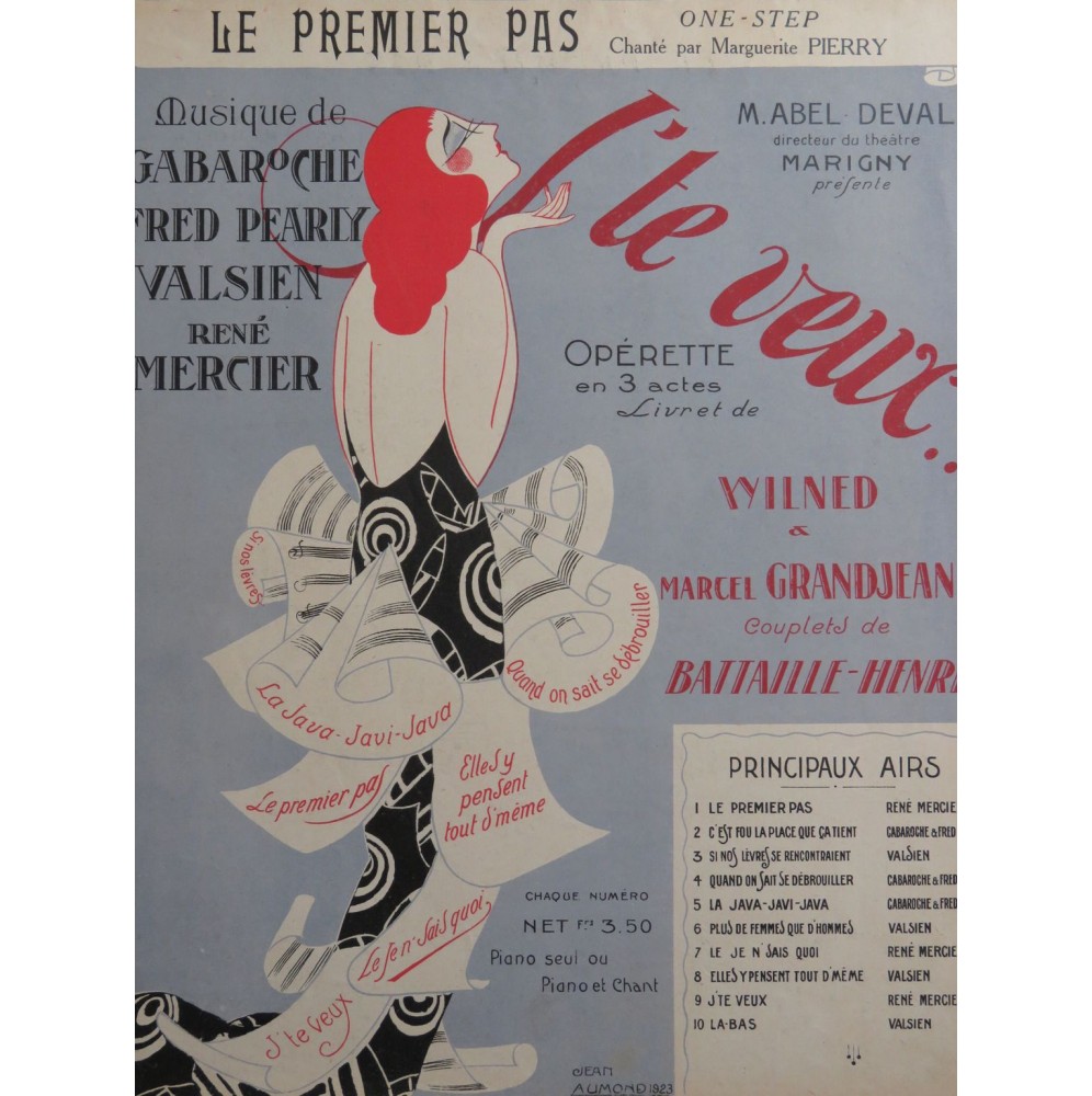 MERCIER René Le Premier Pas Chant Piano 1923