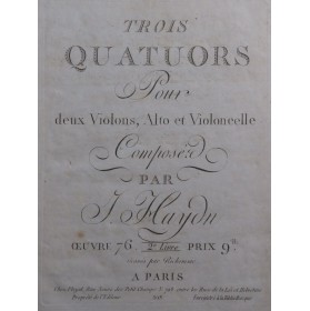 HAYDN Joseph Trois Quatuors...