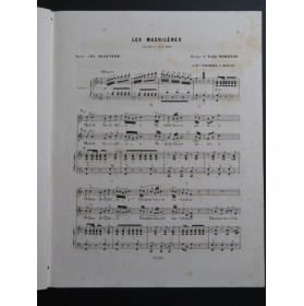 BORDÈSE Luigi Les Madrilènes Chant Piano ca1850