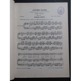 NIETO Manuel Certamen Nacional Zarzuela No 6 Chant Piano