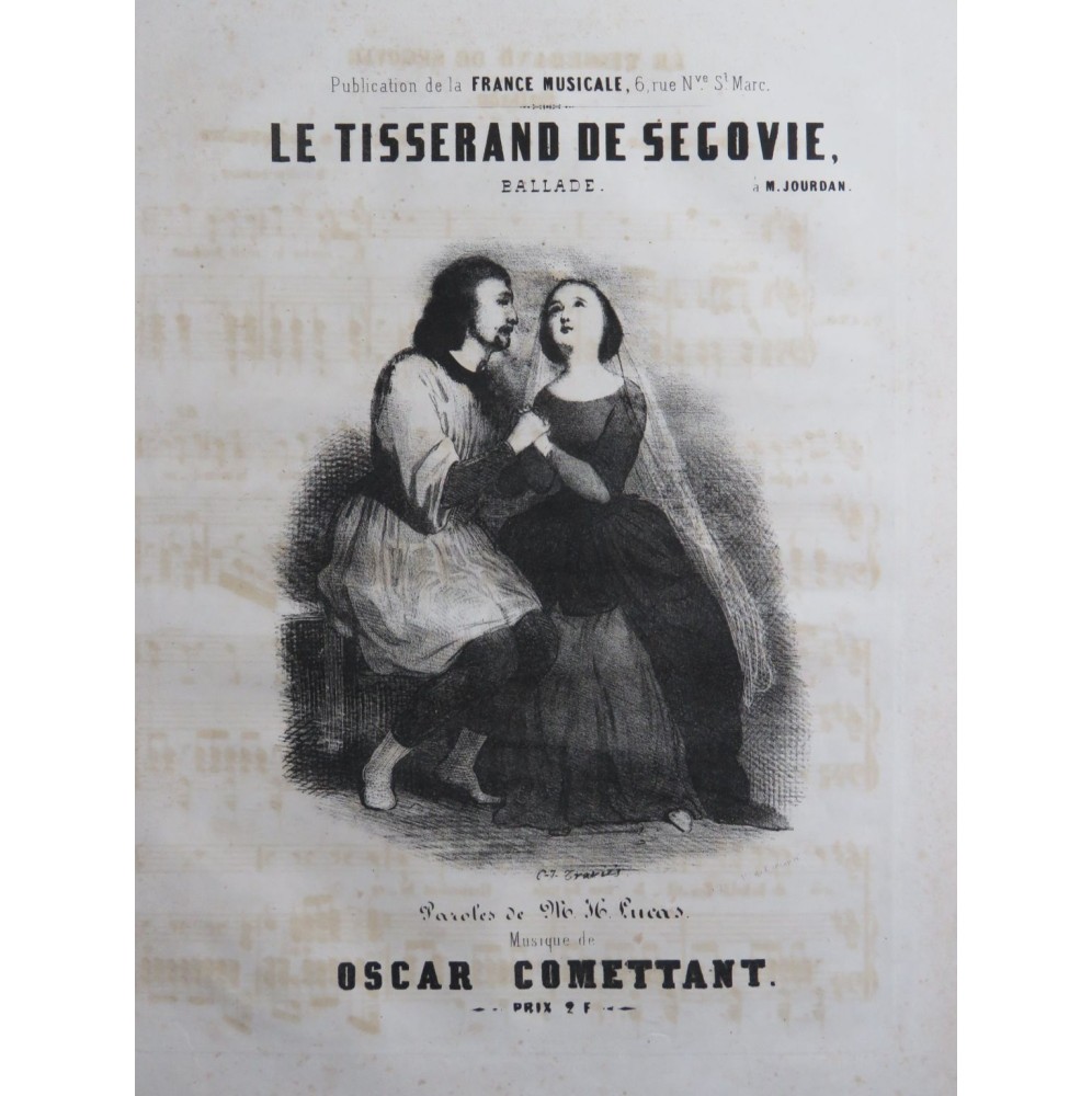 COMETTANT Oscar Le Tisserand de Segovie Chant Piano ca1840