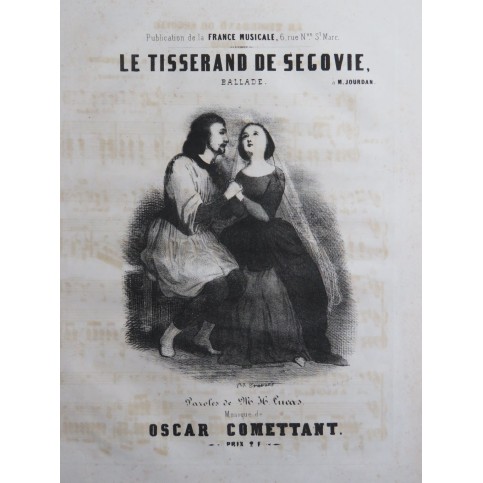 COMETTANT Oscar Le Tisserand de Segovie Chant Piano ca1840