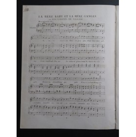 LHUILLIER Edmond La Mère Bahu et la Mère Gangan Chant Piano ca1830