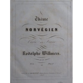 WILLMERS Rudolf Pièces op...