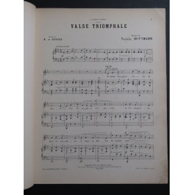 WITTMANN Thérèse Valse Triomphale Chant Piano 1904
