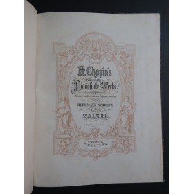 CHOPIN Frédéric Walzer 8 Valses Piano XIXe