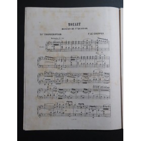 LE COUPPEY Félix Mozart Menuet 7e Quatuor Piano ca1860