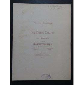 DE FONTENAILLES H. Les deux cœurs Chant Piano ca1898