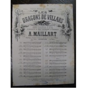 MAILLART A. Dragons de Villars Chant Piano ca1860