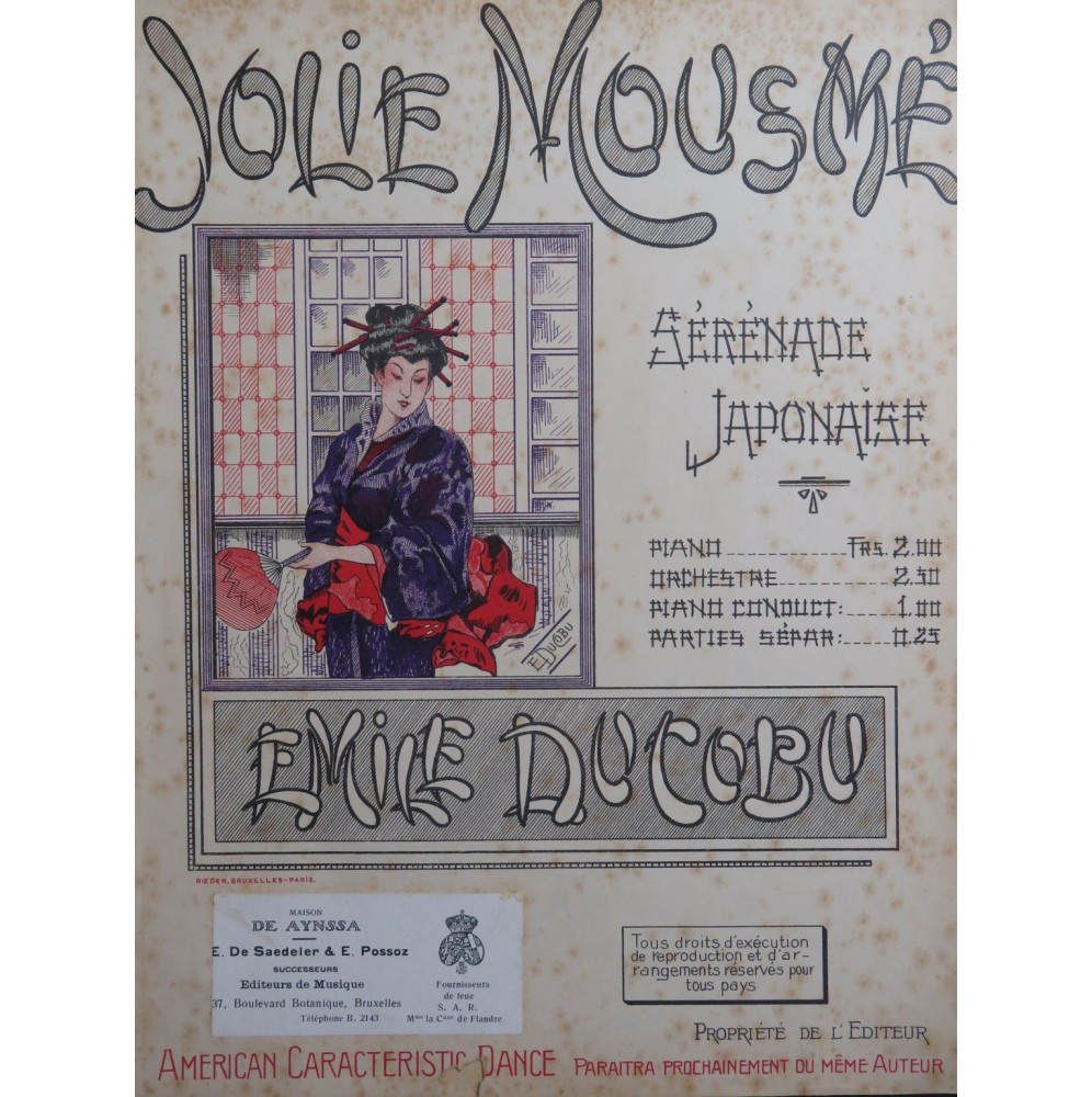 DUCOBU Émile Jolie Mousmé Piano