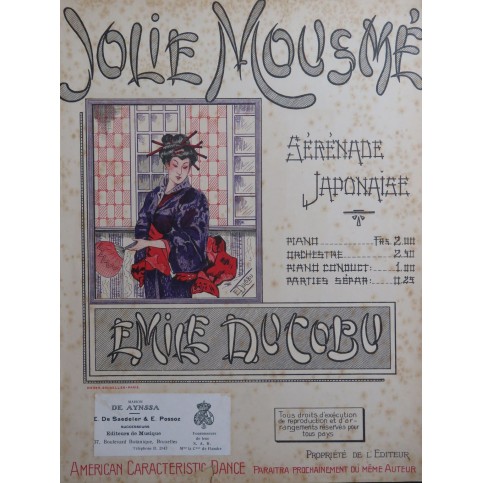 DUCOBU Émile Jolie Mousmé Piano