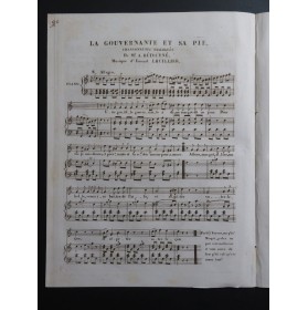 LHUILLIER Edmond La Gouvernante et sa Pie Chant Piano ca1830