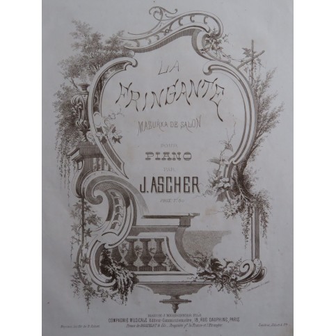 ASCHER Joseph La Fringante Piano ca1860
