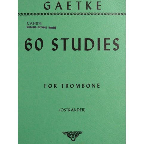 GAETKE Ernst 60 Studies Études Trombone 1957