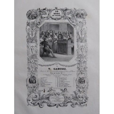 GABUSSI Vincenzo La Calabraise Chant Piano ca1830