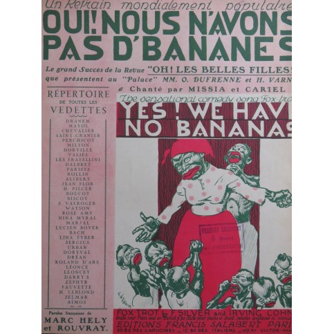 SILVER Frank COHN Irving Yes ! We Have No Bananas Piano 1923