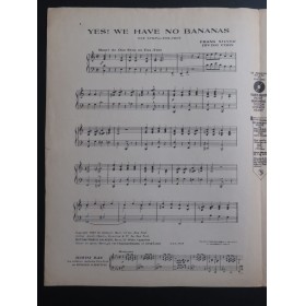 SILVER Frank COHN Irving Yes ! We Have No Bananas Piano 1923