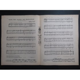 SILVER Frank COHN Irving Yes ! We Have No Bananas Piano 1923