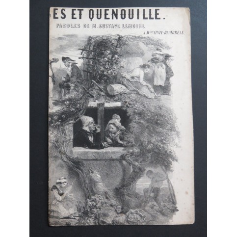 PUGET Loïsa Roses et Quenouille Chant Guitare ca1830