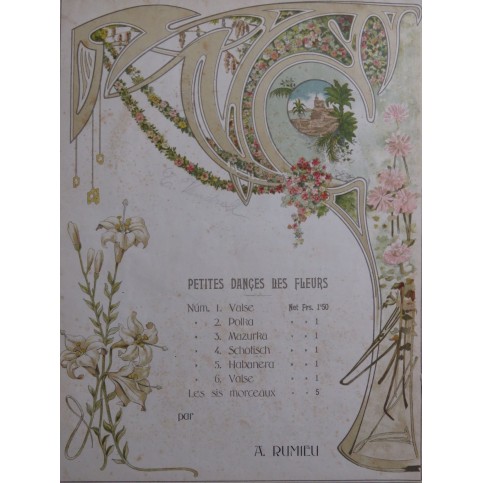 ROMIEU A. Petites Danses des Fleurs No 4 Schottisch Piano