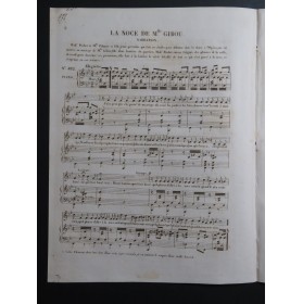 PLANTADE Charles La Noce de Melle Gibou Chant Piano ca1830
