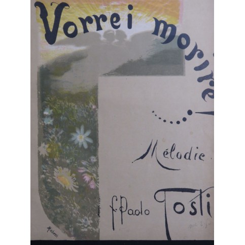 TOSTI F. Paolo Vorrei Morire ! Chant Piano 1882