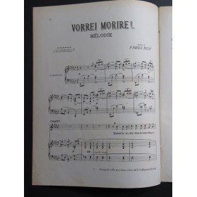 TOSTI F. Paolo Vorrei Morire ! Chant Piano 1882