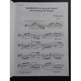 KLEYNJANS Francis Arabesque en forme de Caprice op 99 Guitare 1988