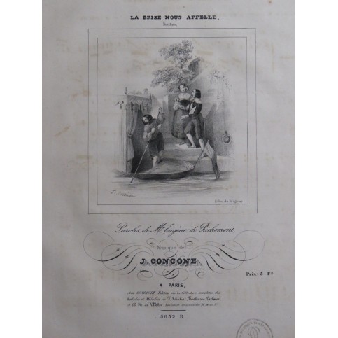 CONCONE Joseph La Brise nous appelle Chant Piano ca1840