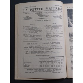La Petite Maîtrise No 236 Mendelssohn Belgodère Quignard Chant Orgue 1933