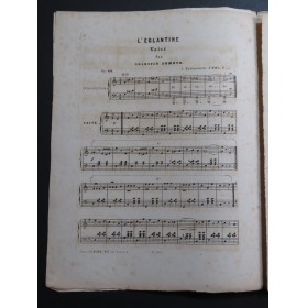 DEMEUR Célestin L'Eglantine op 66 Dédicace Piano ca1868