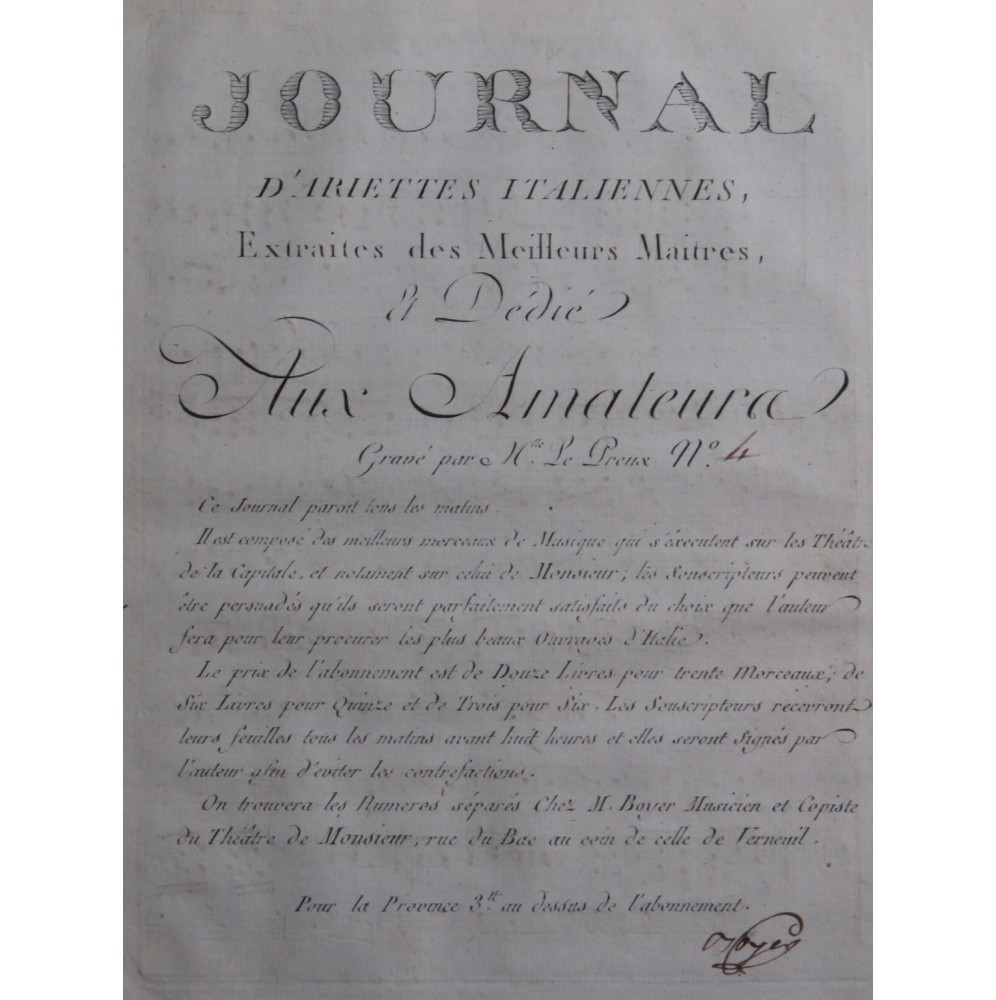 Rondeau Pastoral Chant Piano XVIIIe