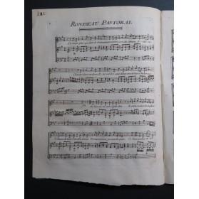 Rondeau Pastoral Chant Piano XVIIIe