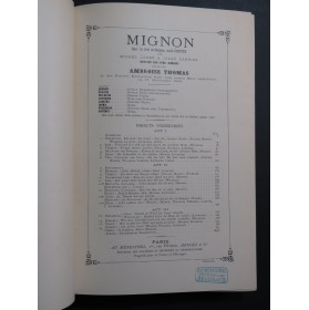 THOMAS Ambroise Mignon Opéra français allemand Chant Piano 1868