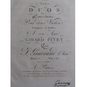 GRAVRAND Joseph Trois Duos...