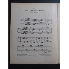 MALDEREN E. V. Ballade Argentine Tango Piano 1920