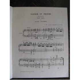 SANDRAS Albert Espoir et Prière Piano XIXe