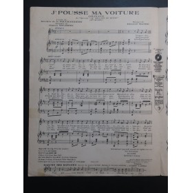 MATHÉ Édouard J'pousse ma voiture Chant Piano 1924