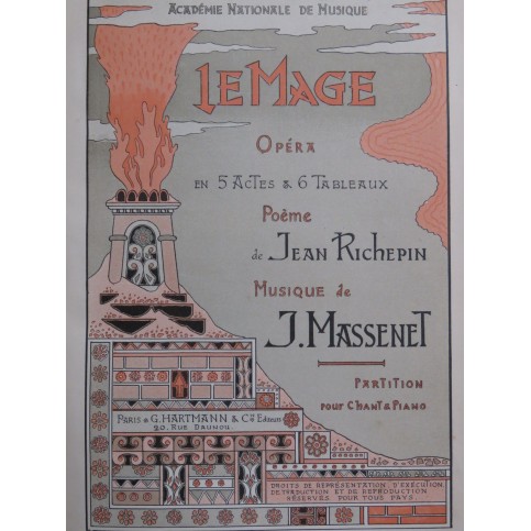 MASSENET Jules Le Mage Opéra Chant Piano 1891