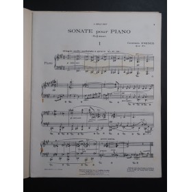 ENESCO Georges Sonate pour Piano op 24 No1 1956