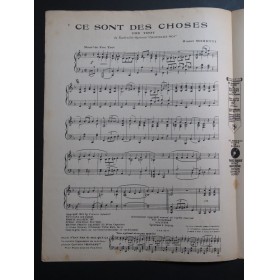 MORETTI Raoul Ce sont des choses Piano 1924