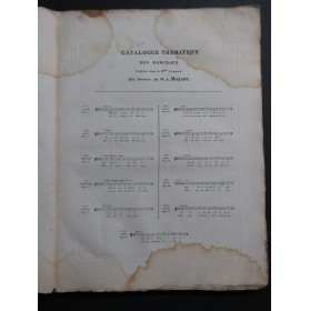 MOZART W. A. Raccolta Arie Quartetto Ricitativi Chant Piano ca1824