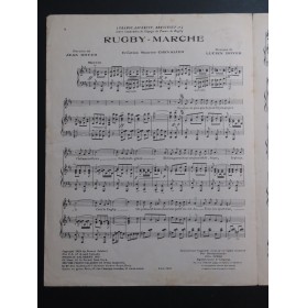 BOYER Lucien Rugby Marche Chant Piano 1924